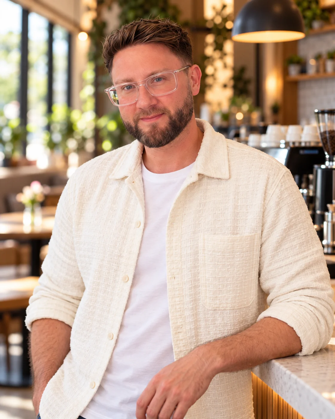 Matthias Lindner, Gründer von benvido, im Café
