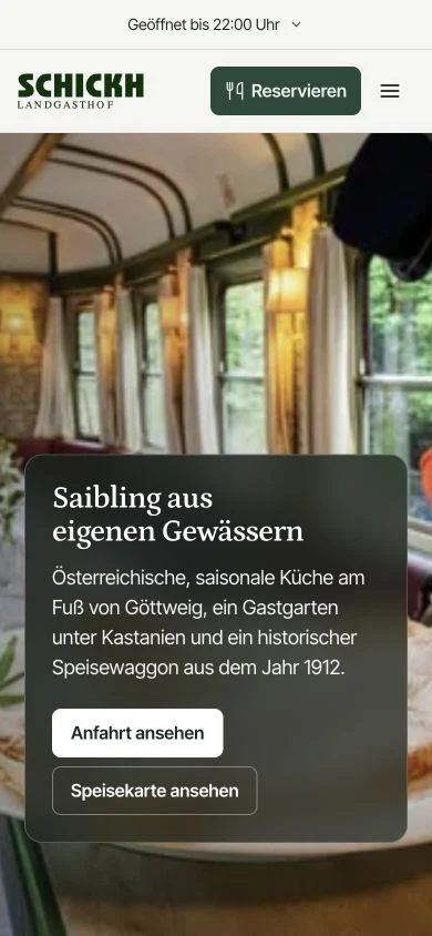 Mobile Website von Schickh